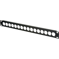 TecNec 16-Port Unloaded D-Series XLR Rack Panel (1 RU)
