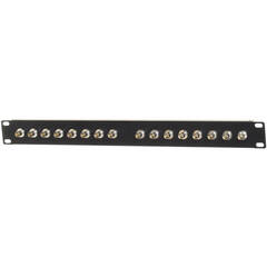 TecNec 16XB Patchbay, Sixteen, 75-ohm BNC Jacks (Straight-Thru), Rackmountable (1RU)
