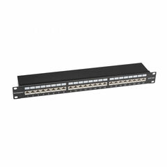 Platinum Tools 24-Port Cat6A Shielded Patch Panel (1 RU)