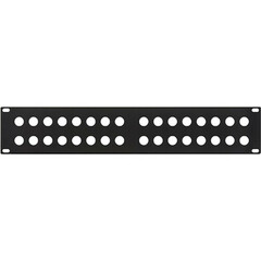 TecNec 32-Hole .060 Flanged BNC Panel (2 RU, Black)
