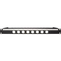 My Custom Shop 8-Port Unloaded Rack Panel with Rear Lacing Bar (1 RU)