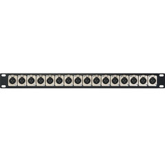 TecNec 1-RU XLR Male Patch Panel with NC3MD-Screw Connectors 8-Point