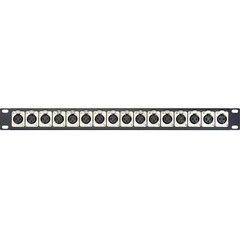 TecNec 1-RU XLR Female Patch Panel with NC3FD-S-1-B Connectors 8-Point