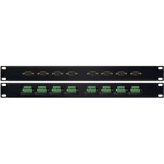 My Custom Shop 8-Port VGA Male To Rear Terminal Block 1RU Patch Panel