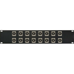TecNec 1-RU Switchcraft E Series 8-Point BNC Feed-Thru Barrel to BNC Feed-Thru Barrel Patch Panel