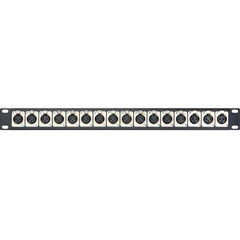 TecNec 1-RU XLR Female Patch Panel with Neutrik NC3FD-L-1 Connectors 16-Point