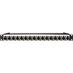 My Custom Shop 16-Port XLR Female Patch Panel with Neutrik NC3FD-L-1 and Rear Lacing Bar (1 RU)
