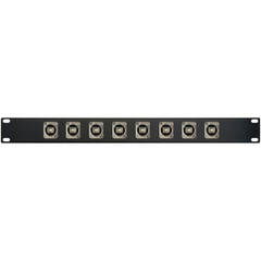 My Custom Shop 8-Port USB-B Front To USB-A Rear 1RU Patch Panel with Switchcraft E Series