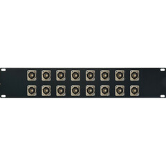 TecNec 2-RU Switchcraft E Series 16-Point BNC Feed-Thru Barrel to BNC Feed-Thru Barrel Patch Panel