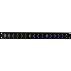 TecNec 16-Port DB9F-DB9F Feed-Thru Patchbay