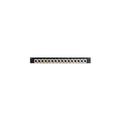 TecNec 16-Port 1 RU Flushmount Canare Male XLR-Solder Panel