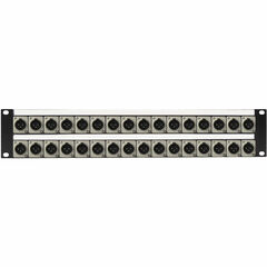 My Custom Shop 16-Port 75-Ohm Recessed Neutrik BNC Feed-Thru Patch Panel (1 RU)