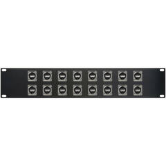 My Custom Shop 16-Port USB-A Front To Usb-B Rear Feed-Through 2RU Patch Panel with Switchcraft E Series