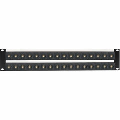 My Custom Shop 32-Port Recessed 75-Ohm BNC Feed-Through Patch Panel with Rear Lacing Bar (2 RU)