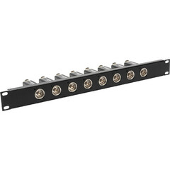TecNec 8-Port 1RU AES/EBU Impedance Transformer Patch Panel BNC Female to Rear XLR Female
