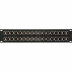 My Custom Shop 32-Port 4K/8K 12G-SDI Feed-Through BNC Patch Panel with Rear Lacing Bar (2 RU)