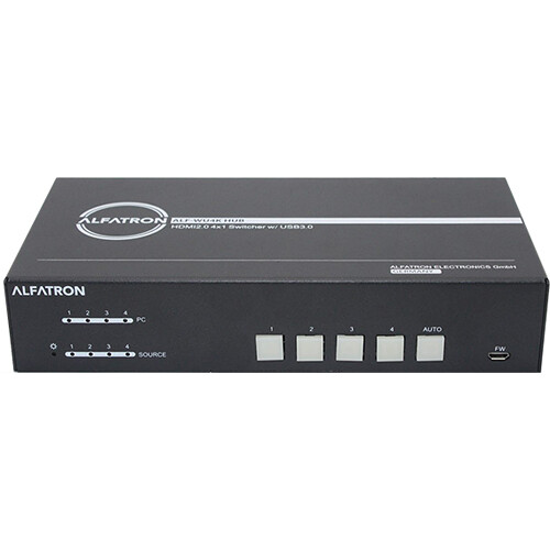 Alfatron 4x1 4K HDMI KVM Switcher