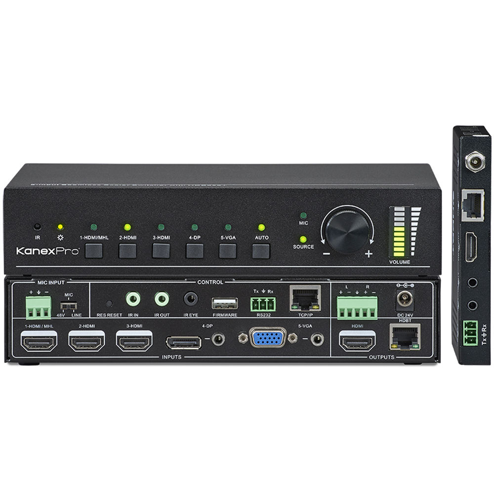 KanexPro HDBaseT 5-Input Presentation Switcher and Scaler