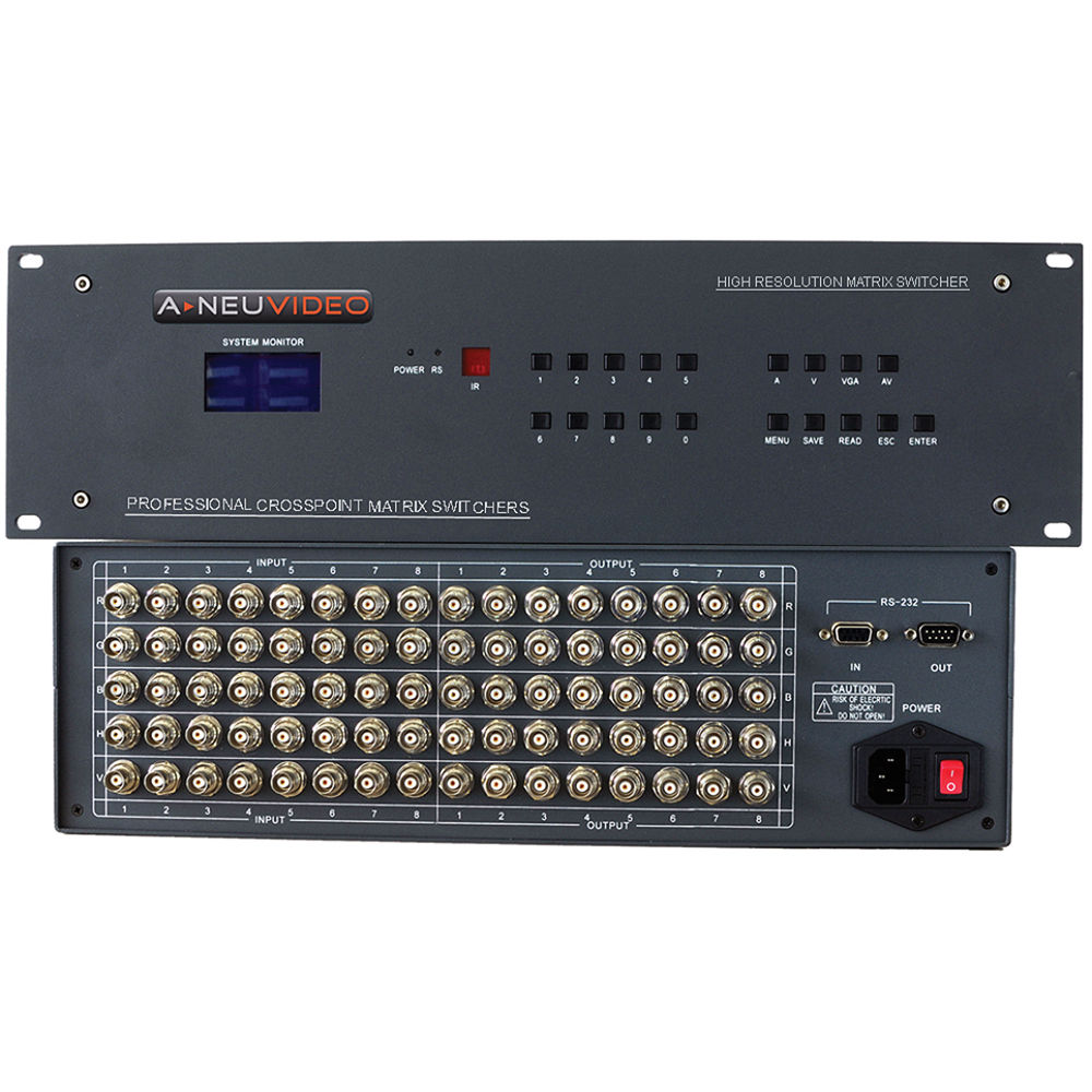 A-Neuvideo 4x4 RGB Serial Matrix Switcher