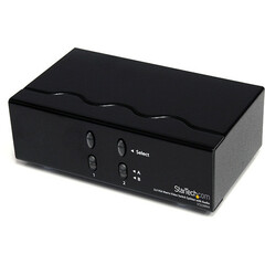 StarTech ST222MXA 2 x 2 VGA Matrix Video Switcher/Splitter with Audio (Black)