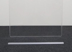 ClearSonic CSP AX2418x1 18 inch Tall 2 foot Wide Acrylic Shield Height Extender