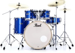 Pearl Export EXX725SZP/C 5-piece Drum Set with Cymbals and Snare Drum - High Voltage Blue