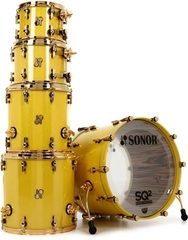 Sonor SQ2 Maple 5-piece Shell Pack - Yellow Sparkle Semi-Gloss