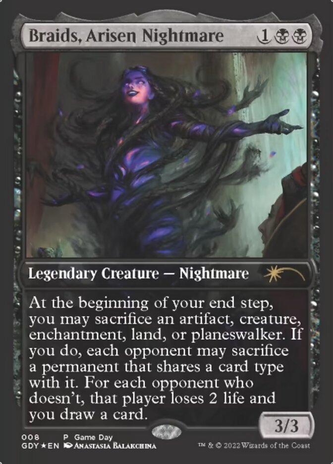 Braids, Arisen Nightmare - Game Day Promos