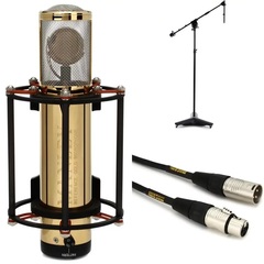 Manley Reference Gold Multi-pattern Large-diaphragm Tube Condenser Microphone Bundle with Stand and Cable