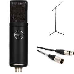 Mojave Audio MA-50 Large-diaphragm Condenser Microphone Bundle with Stand and Cable - Black