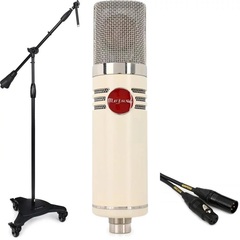 Mojave Audio MA-1000 Large-Diaphragm Tube Condenser Microphone Bundle with Stand and Cable - Desert Sand