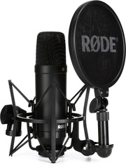 Rode NT1 Kit Condenser Microphone with SM6 Shock Mount and Pop Filter
