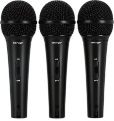 Behringer XM1800S Dynamic Vocal & Instrument Microphone (3-pack)