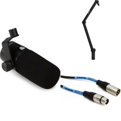 PreSonus Bundle with Desktop Boom Stand and Cable - PD-70 Dynamic Cardioid Broadcast Microphone