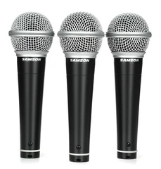 Samson R21 Cardioid Dynamic Vocal Microphone - 3-pack