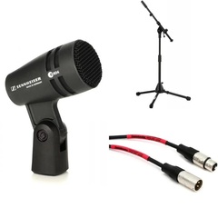 Sennheiser e 604 - Bundle with Stand and Cable Cardioid Dynamic Drum Microphone