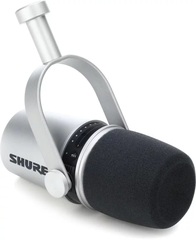 Shure MV7-Silver USB Podcast Microphone