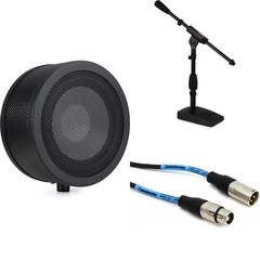 Solomon - Black LoFReQ Sub-style Dynamic Microphone Bundle with Stand and Cable