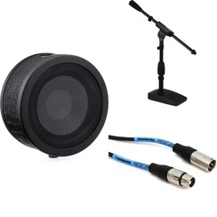 Solomon - Daru Jones Signature Neo Blaq LoFReQ Sub-style Dynamic Microphone Bundle with Stand and Cable