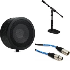 Solomon (Western Black) LoFReQ Sub-style Dynamic Microphone Bundle with Stand and Cable