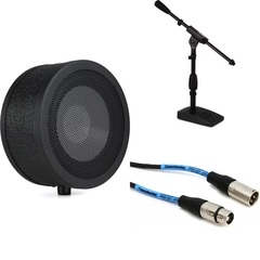 Solomon (Black Asphalt) LoFReQ Sub-style Dynamic Microphone Bundle with Stand and Cable