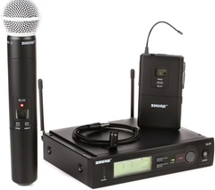 Shure SLX124/85/SM58 Combo Wireless System with Handheld and Lavalier Microphones - H5 Band