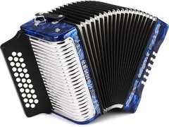 Hohner Corona II Diatonic Accordion - Keys of G/C/F - Dark Blue