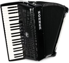 Hohner Bravo III 120 Chromatic Piano Key Accordion - Jet Black