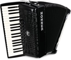 Hohner Bravo III 96 Chromatic Piano Key Accordion - Jet Black