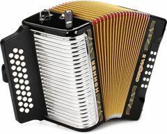 Hohner Corona II Diatonic Accordion - Keys of G/C/F - Black Lacquer