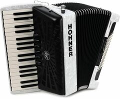 Hohner Bravo III 72 Chromatic Piano Key Accordion - Pearl White