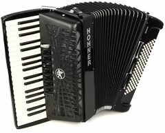 Hohner Bravo III 96 Chromatic Piano Key Accordion - Jet Black