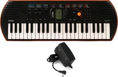 Casio SA76 Mini Keyboard and ADE95100 Power Supply Bundle