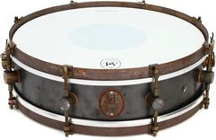A&F Drum Company Raw Steel Snare Drum - 4 x 14 inch